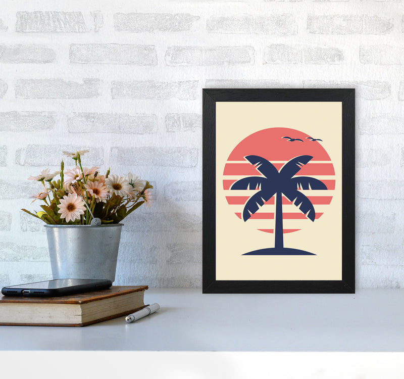 Palm Tree Vibes Art Print by Jason Stanley A4 White Frame