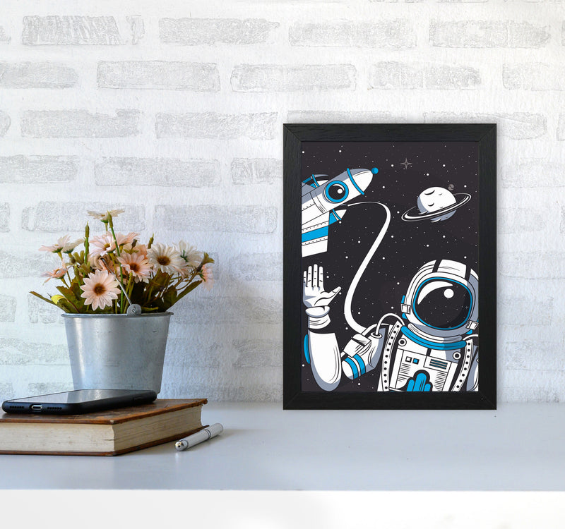 Hello From Space Art Print by Jason Stanley A4 White Frame