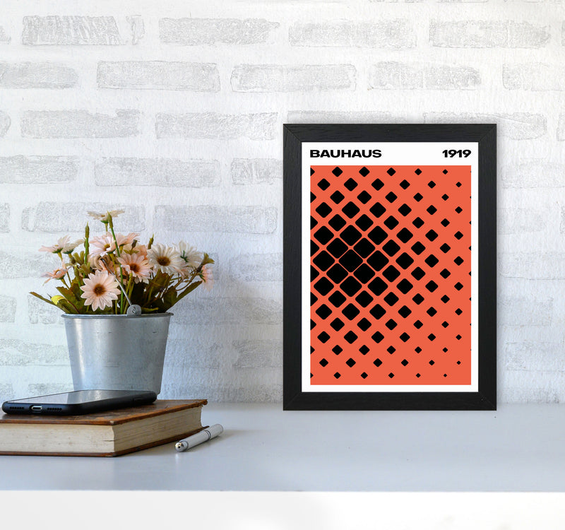 Bauhaus 1919 Red Art Print by Jason Stanley A4 White Frame