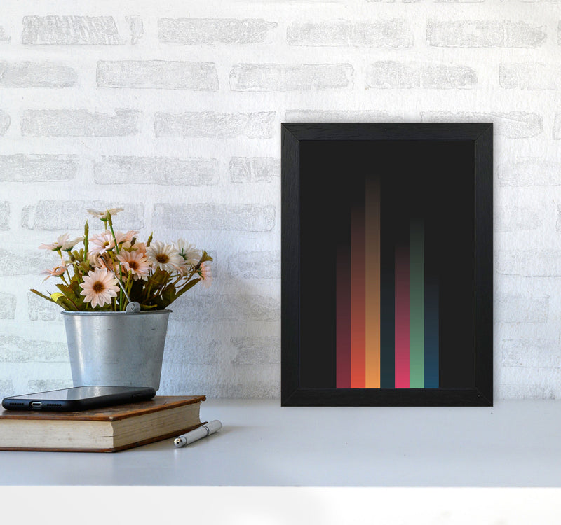 Faded Stripes 3 Art Print by Jason Stanley A4 White Frame