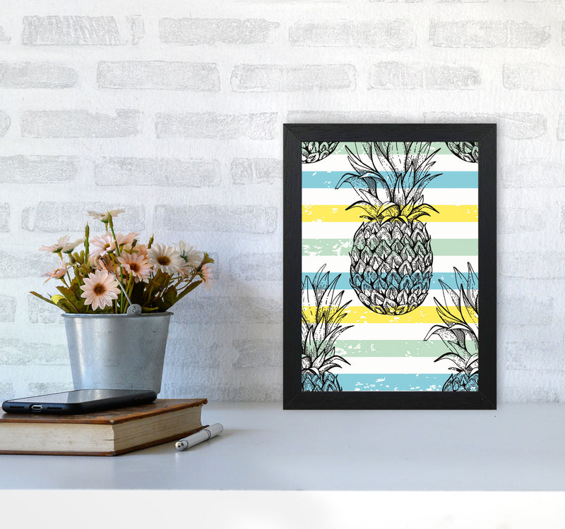 Pineapple Party Art Print by Jason Stanley A4 White Frame