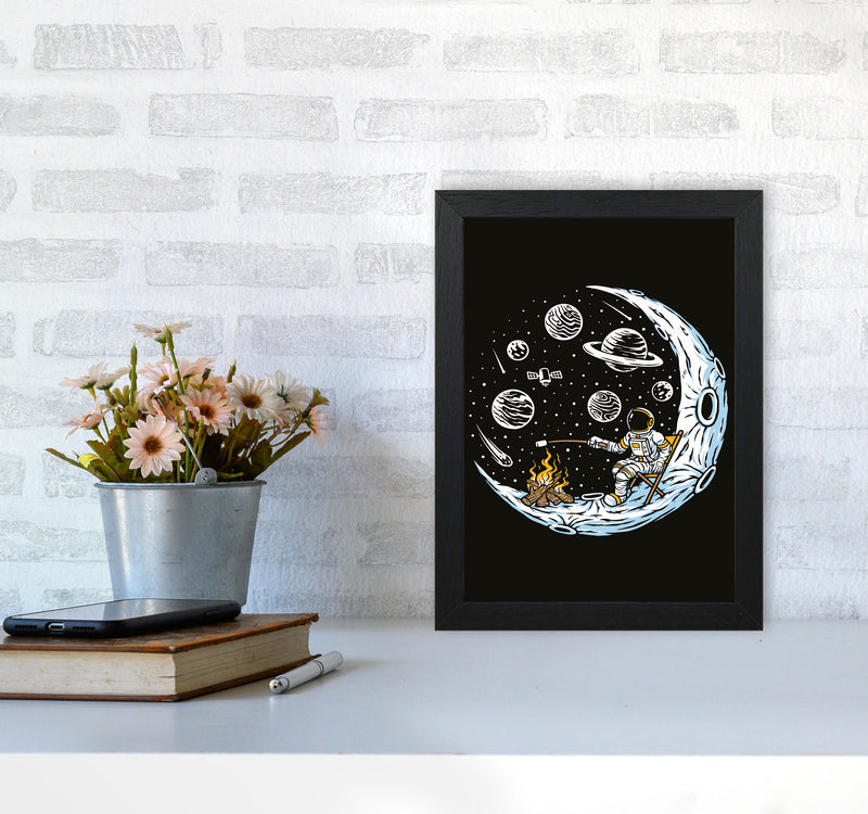 Moon Camp Vibes Art Print by Jason Stanley A4 White Frame