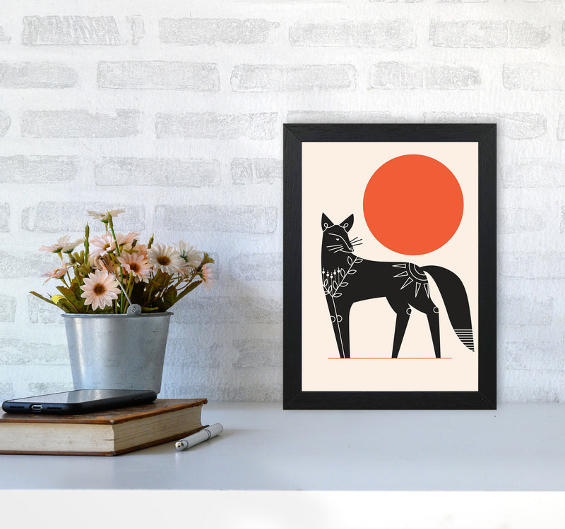 Fox And The Sun Art Print by Jason Stanley A4 White Frame