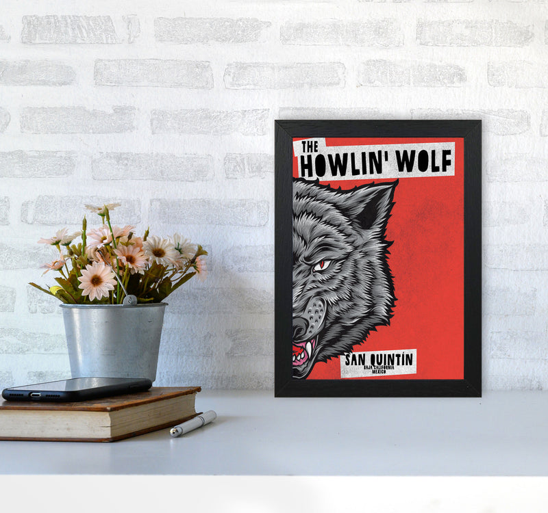 The Howlin Wolf Art Print by Jason Stanley A4 White Frame
