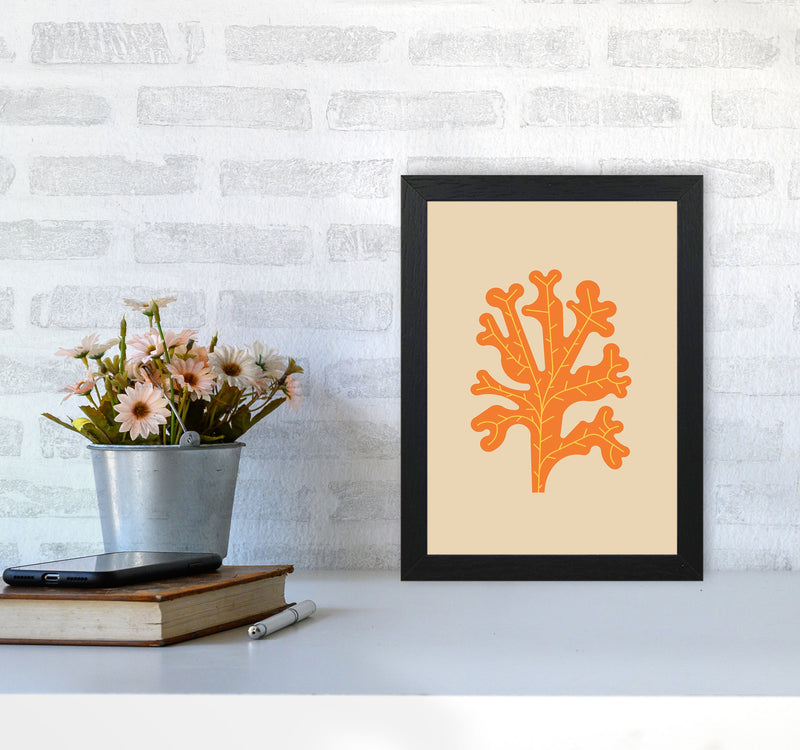 Orange Seaweed Art Print by Jason Stanley A4 White Frame