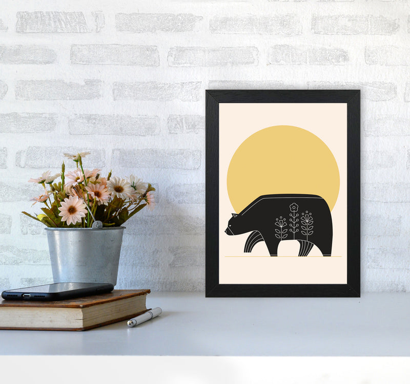 Sunny Day Bear Art Print by Jason Stanley A4 White Frame