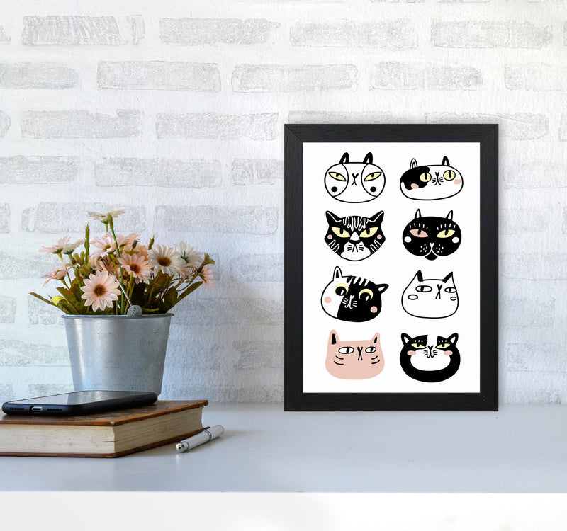 Crazy Cat Lady Art Print by Jason Stanley A4 White Frame