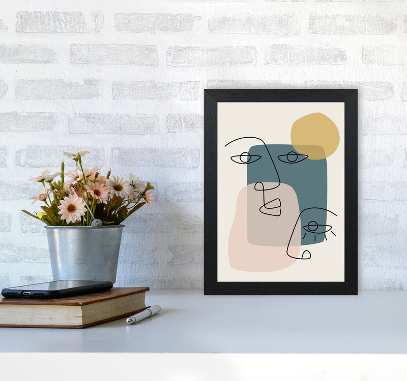 Abstract Faces Art Print by Jason Stanley A4 White Frame