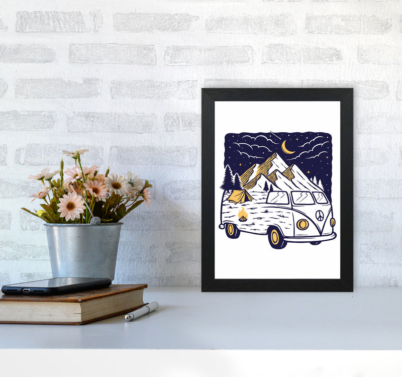 Camping Is Fun Art Print by Jason Stanley A4 White Frame