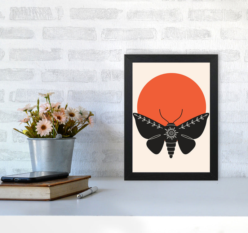 Sunshine Moth Art Print by Jason Stanley A4 White Frame