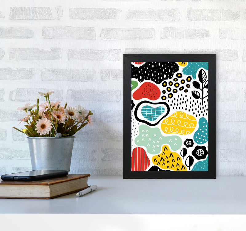 Nature Doodle Art Print by Jason Stanley A4 White Frame