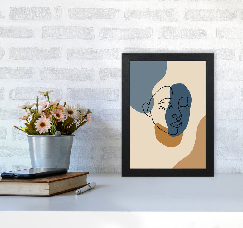 Abstract Face Art Print by Jason Stanley A4 White Frame