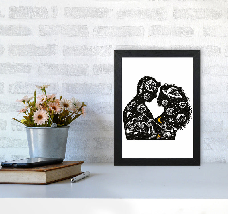 Galactic Love Art Print by Jason Stanley A4 White Frame