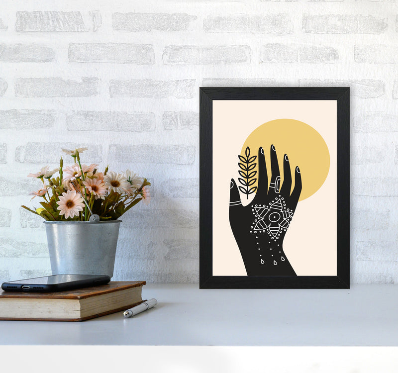 Abstract Hand Art Print by Jason Stanley A4 White Frame
