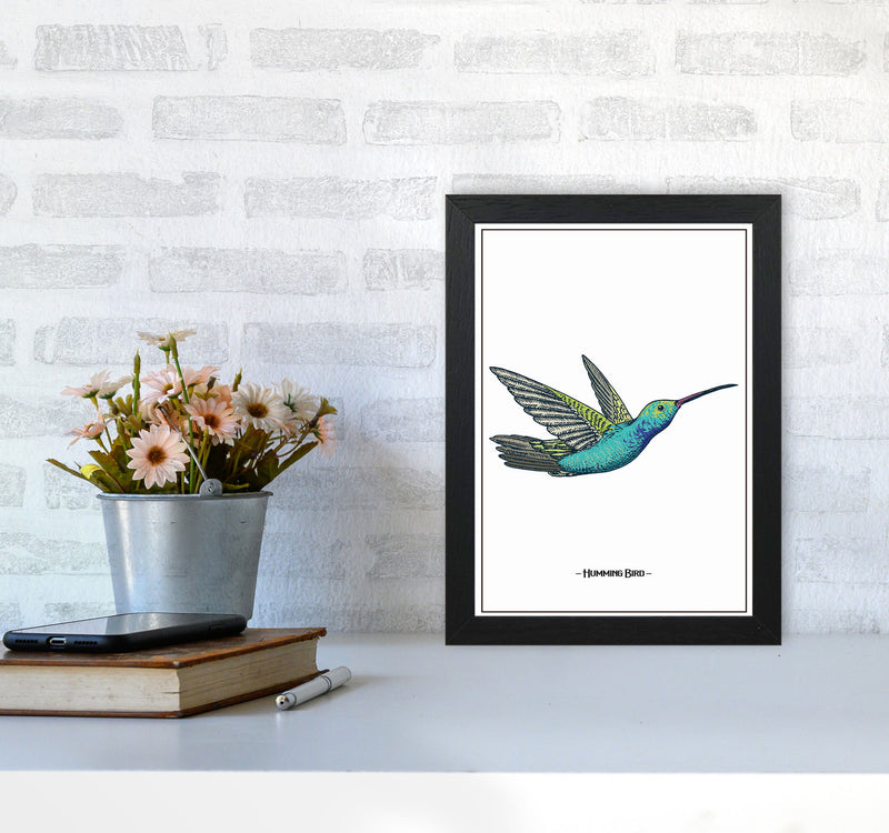 Humming Bird Art Print by Jason Stanley A4 White Frame