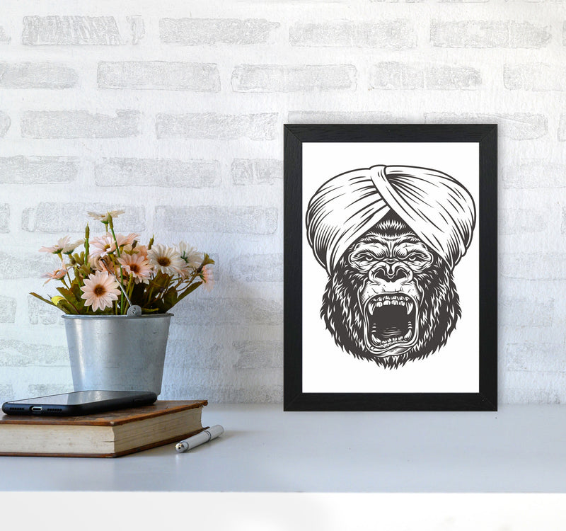 Wise Gorilla Art Print by Jason Stanley A4 White Frame
