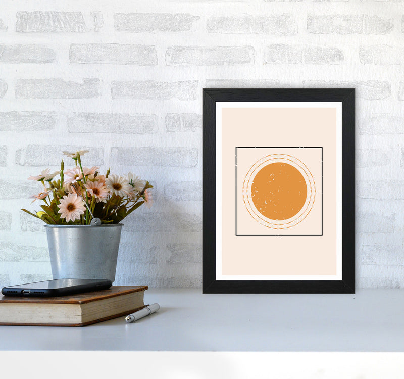Abstract Sun Art Print by Jason Stanley A4 White Frame