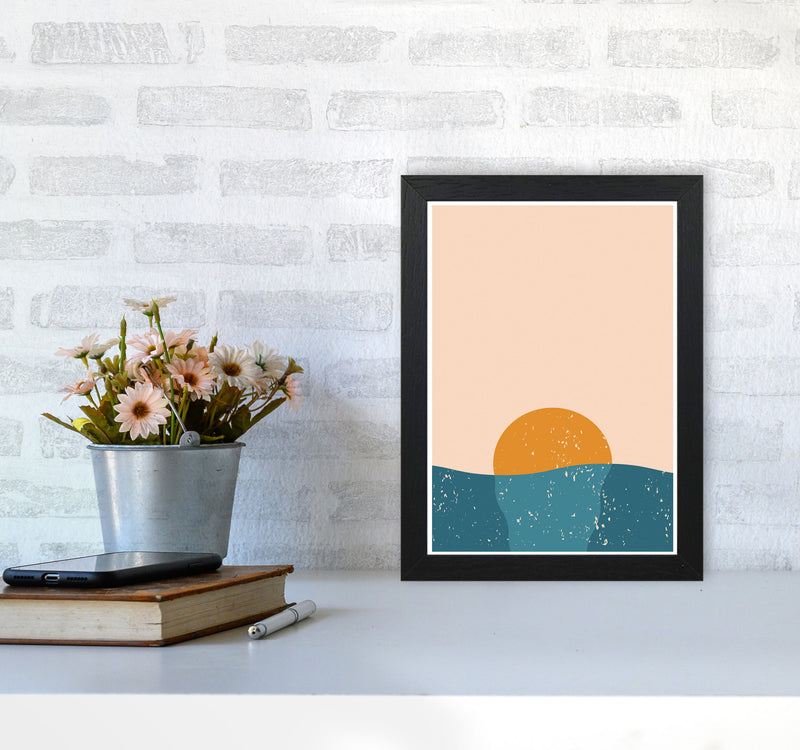 Melty Sunset Art Print by Jason Stanley A4 White Frame