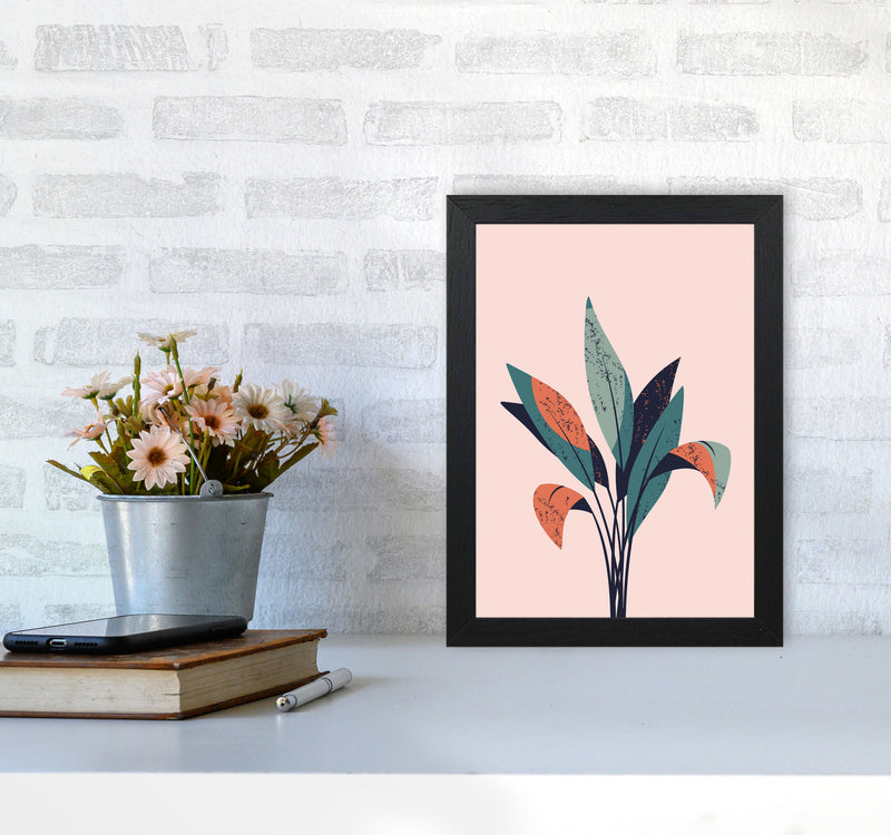 Pink Plant Art Print by Jason Stanley A4 White Frame