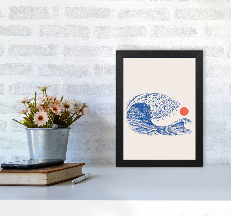 The Wave II Art Print by Jason Stanley A4 White Frame