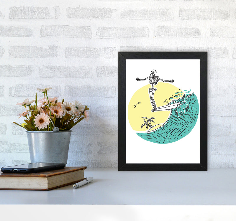 Hang 10 Zen Art Print by Jason Stanley A4 White Frame