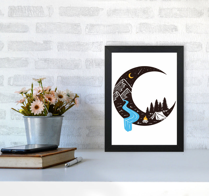 Moon River Art Print by Jason Stanley A4 White Frame