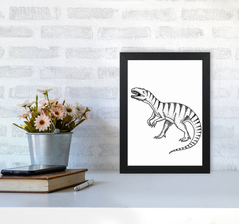 Dinosaur Art Print by Jason Stanley A4 White Frame