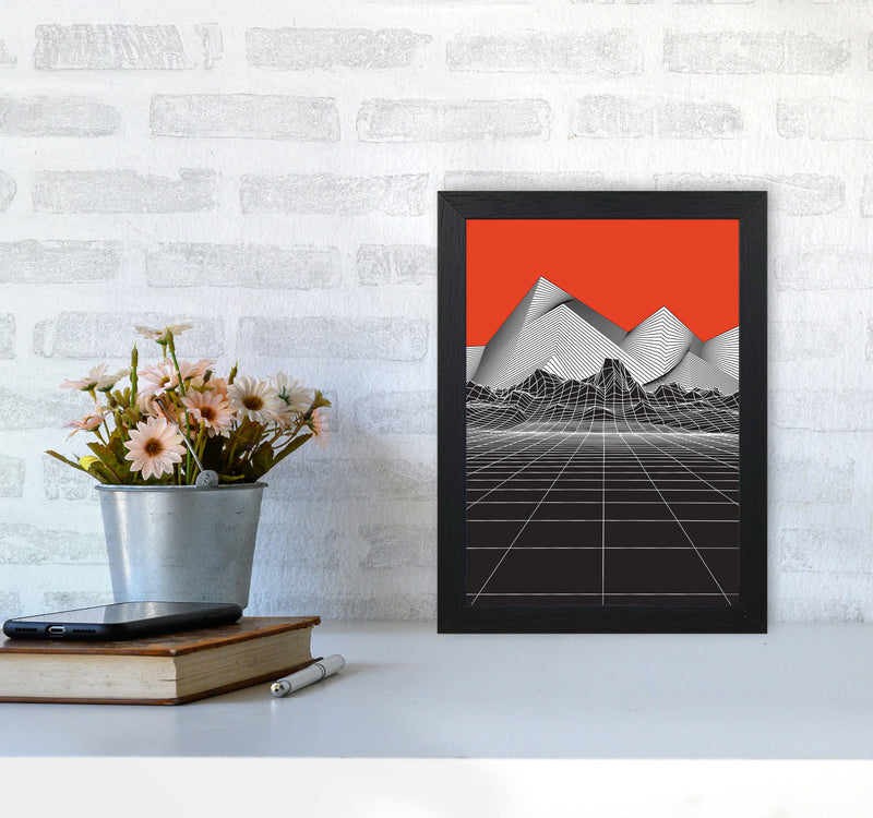 Big Red Art Print by Jason Stanley A4 White Frame