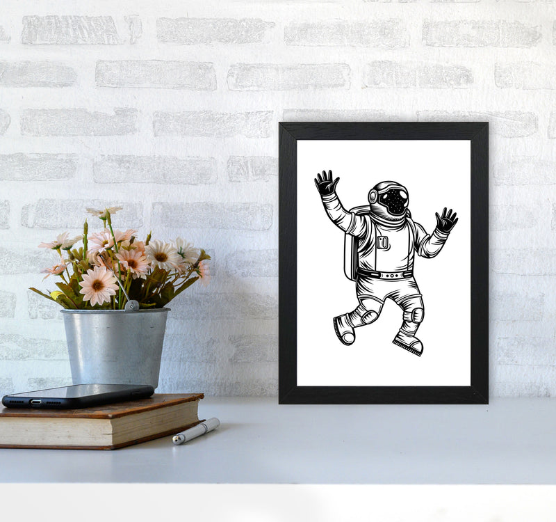 Space Man Art Print by Jason Stanley A4 White Frame