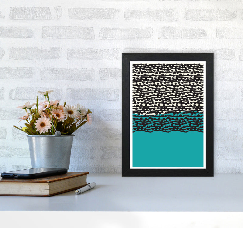 Blue Vibe Art Print by Jason Stanley A4 White Frame