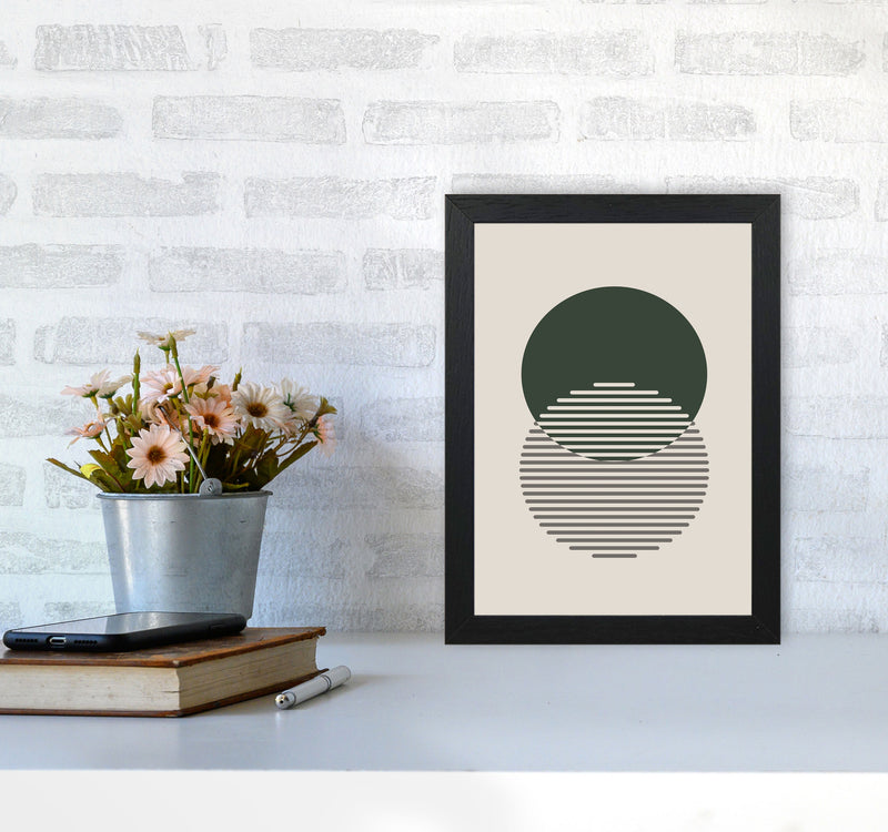 Minimal Abstract Circles II Art Print by Jason Stanley A4 White Frame