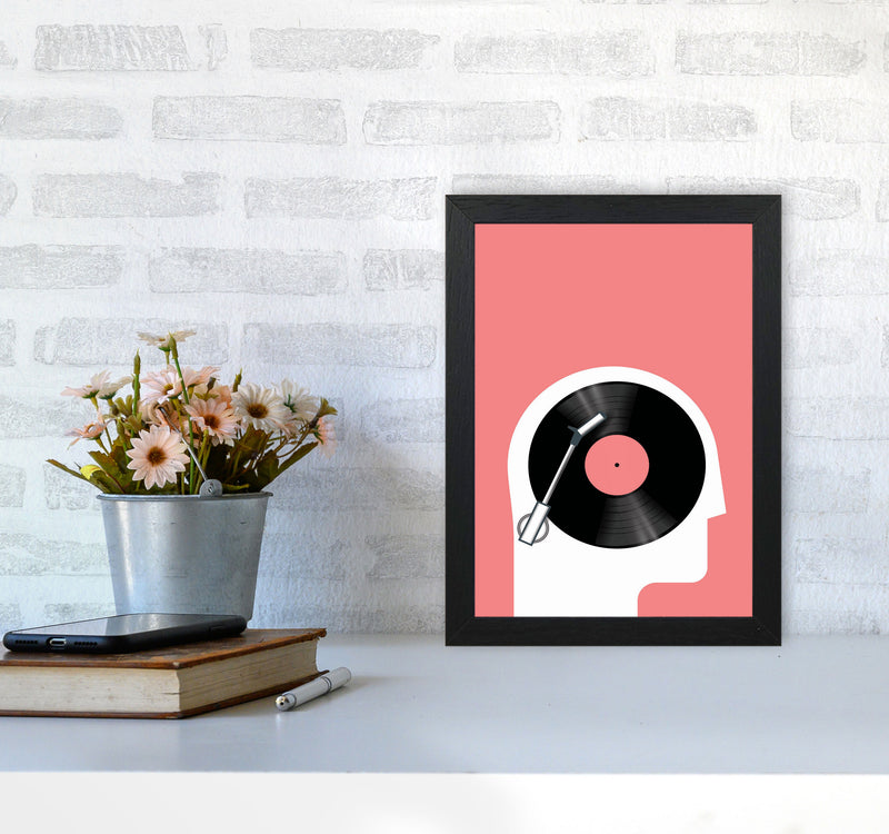 Listen To Records Art Print by Jason Stanley A4 White Frame