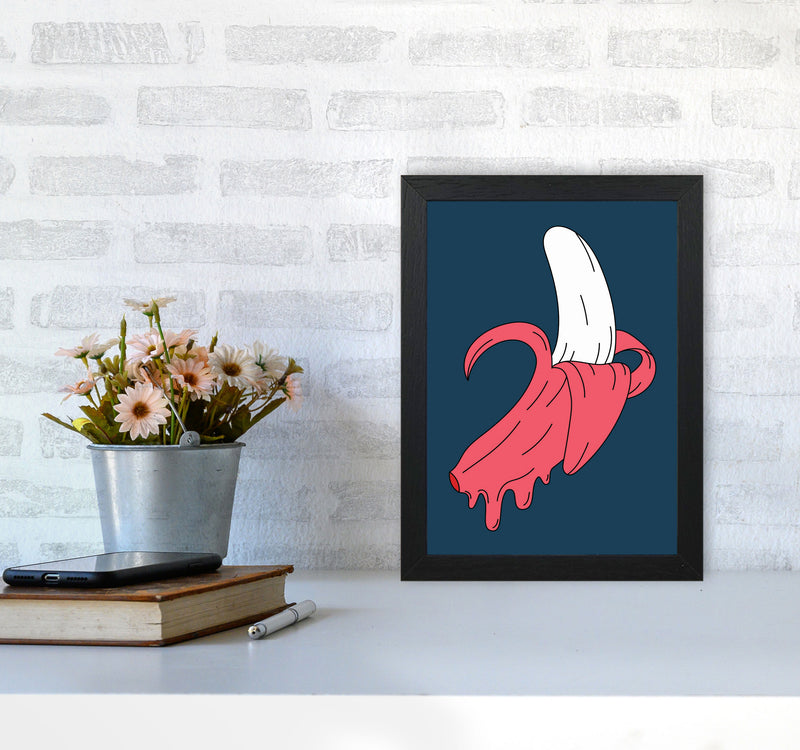 Melting Banana Art Print by Jason Stanley A4 White Frame