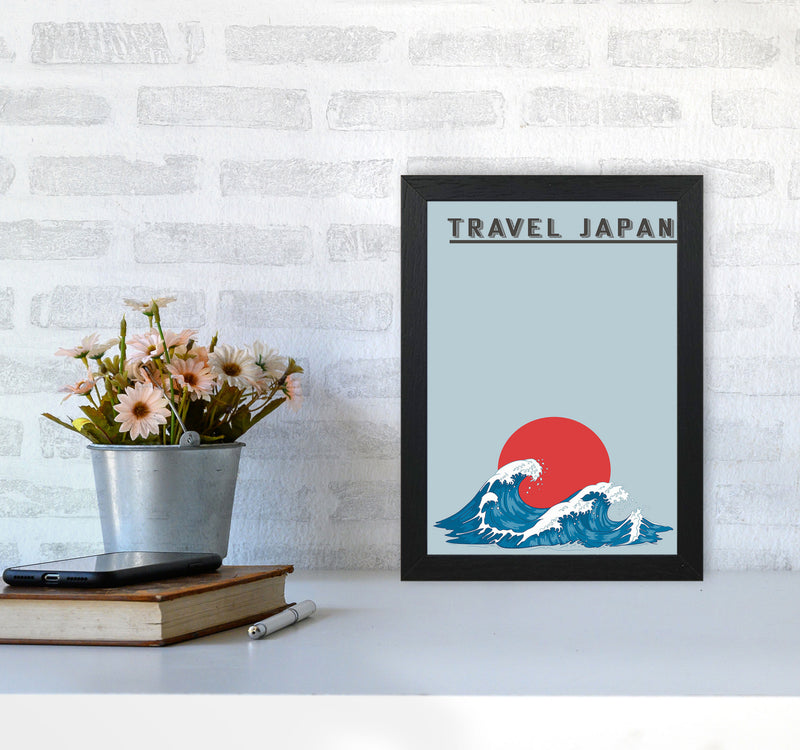 Japanese Waves Art Print by Jason Stanley A4 White Frame