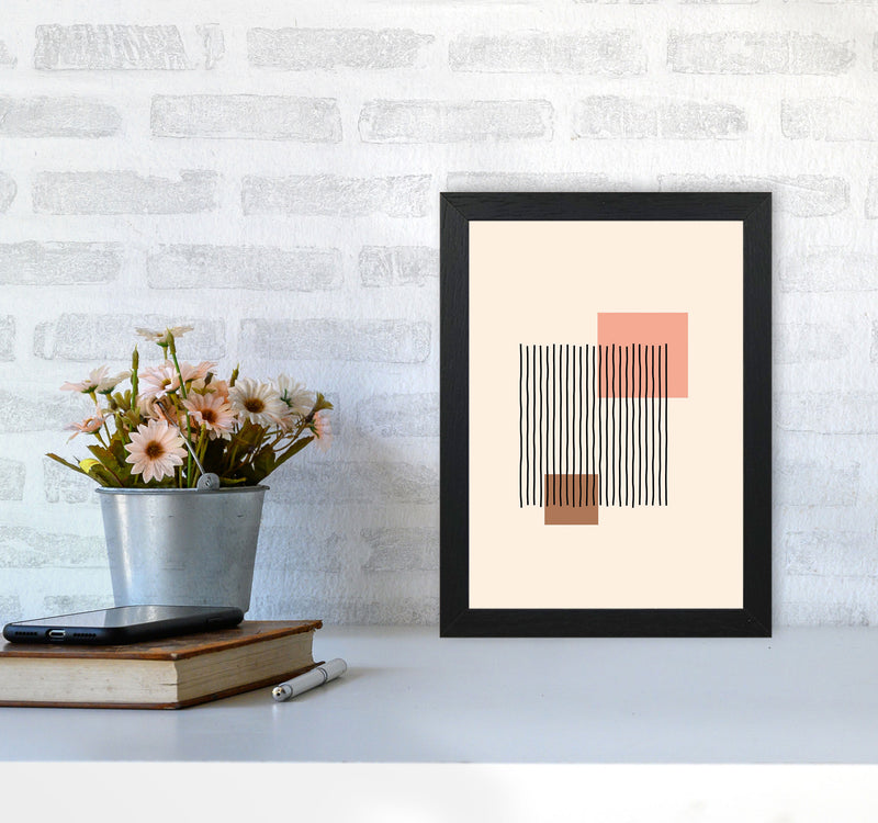 Geometric Abstract Shapes IIII Art Print by Jason Stanley A4 White Frame