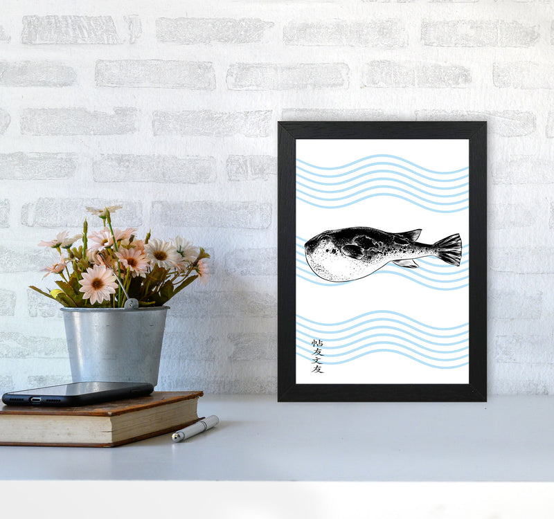 Fugu Art Print by Jason Stanley A4 White Frame