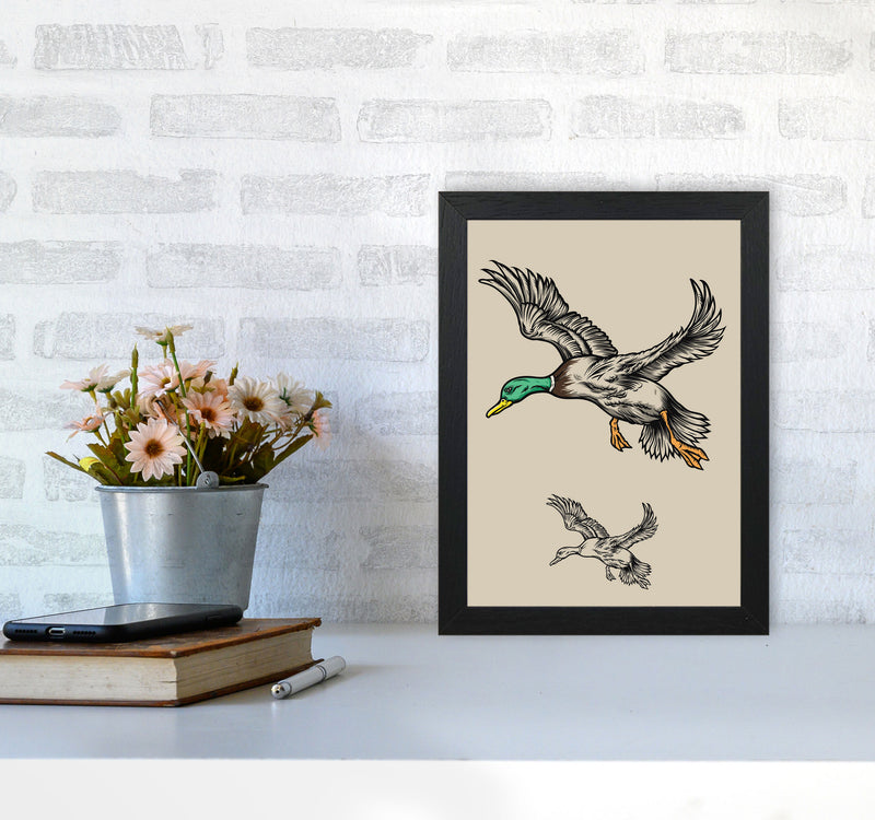 Flying Ducks Art Print by Jason Stanley A4 White Frame