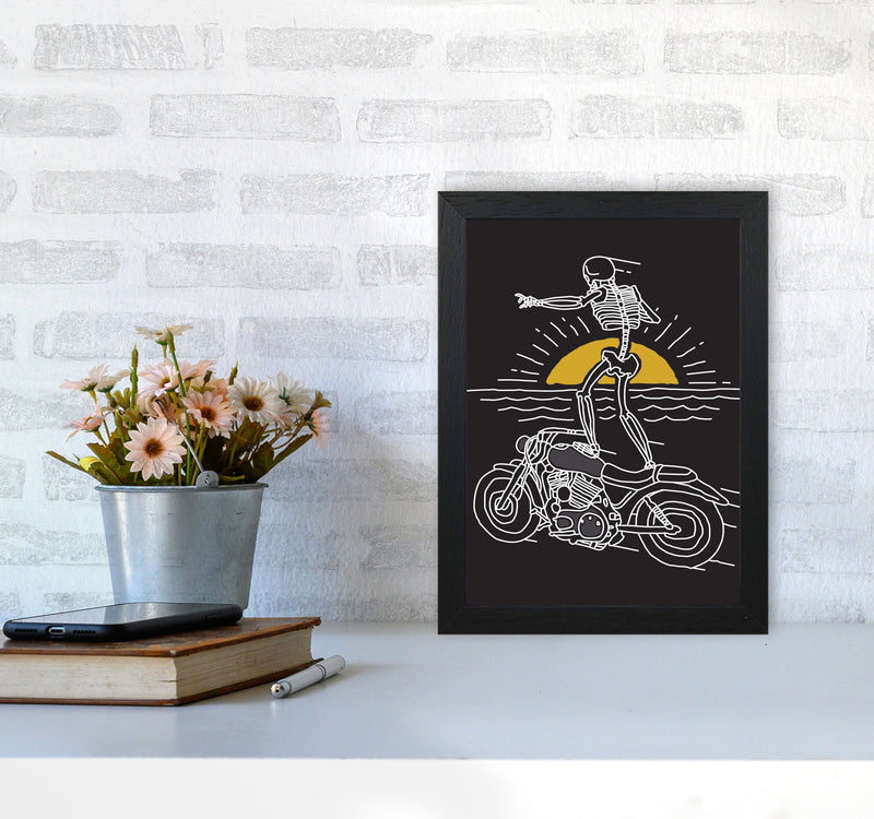 Freedom Rider Art Print by Jason Stanley A4 White Frame