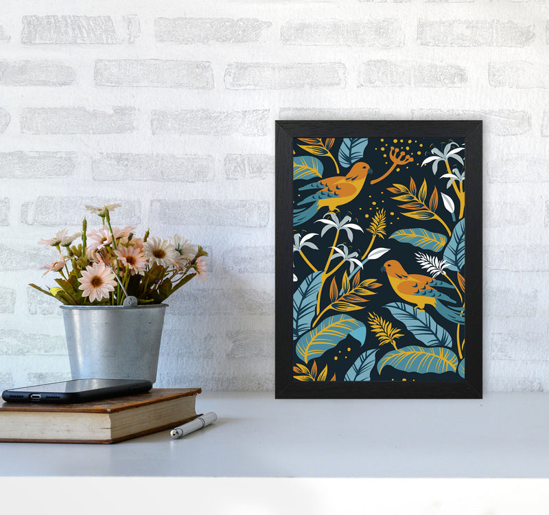 Birds And Plants Art Print by Jason Stanley A4 White Frame
