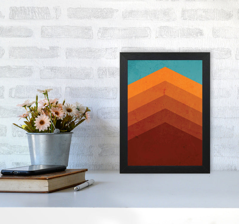 Abstract Mountain Sunrise II Art Print by Jason Stanley A4 White Frame