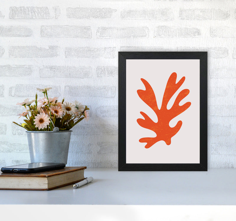 Abstract Red Algae Art Print by Jason Stanley A4 White Frame