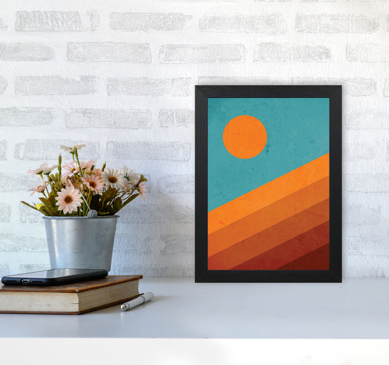 Abstract Mountain Sunrise I Art Print by Jason Stanley A4 White Frame