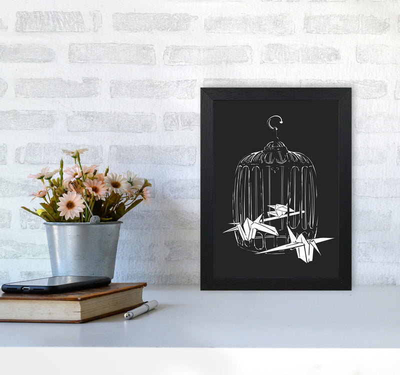 Origami Birds Art Print by Jason Stanley A4 White Frame