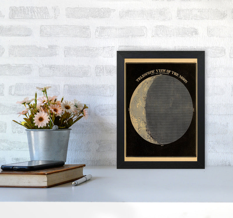 Telescopic View Of The Moon Art Print by Jason Stanley A4 White Frame