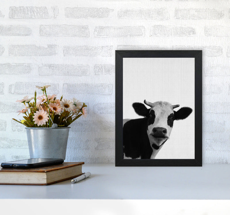 Holy Cow Art Print by Jason Stanley A4 White Frame