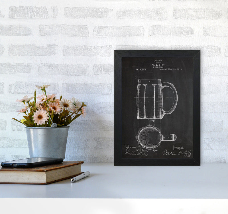 Beer Mug Patent Art Print by Jason Stanley A4 White Frame