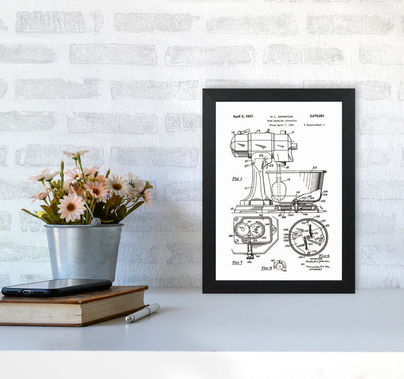 Mixer Patent Art Print by Jason Stanley A4 White Frame