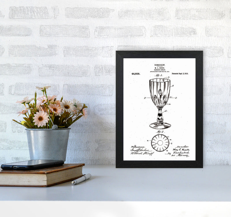 Goblet Patent Art Print by Jason Stanley A4 White Frame