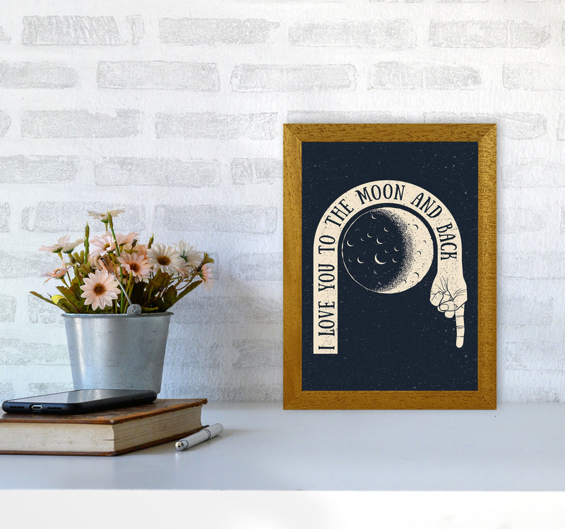 I Love You To The Moon And Back Art Print by Jason Stanley A4 Print Only