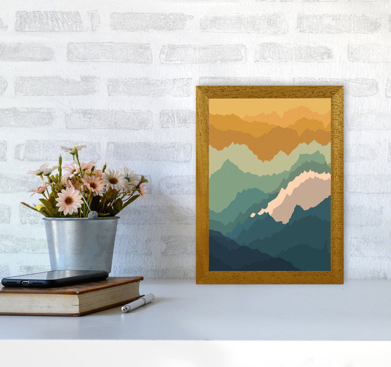 Japanese Mountain Topography Art Print by Jason Stanley A4 Print Only